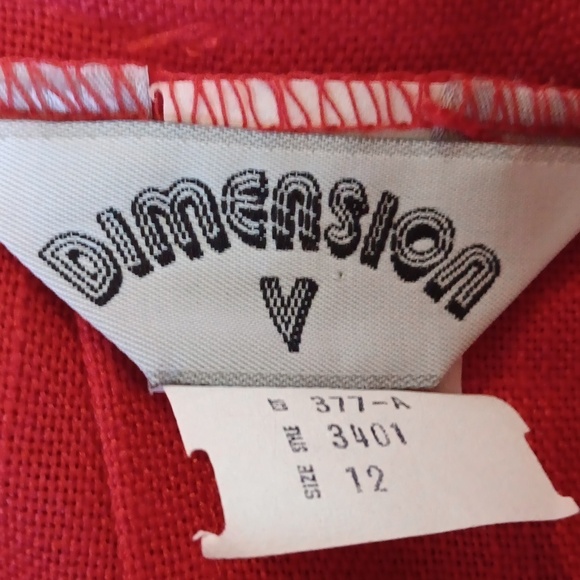 60s Skirt, Red Midi Vintage High Waist Pinup - Picture 9 of 10